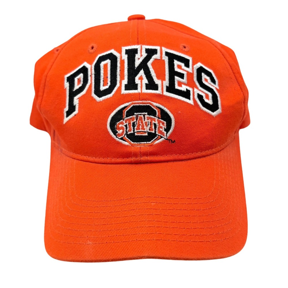 Vintage Oklahoma State Pokes OSU Snapback Hat‎ Mens Orange Cotton Adjustable